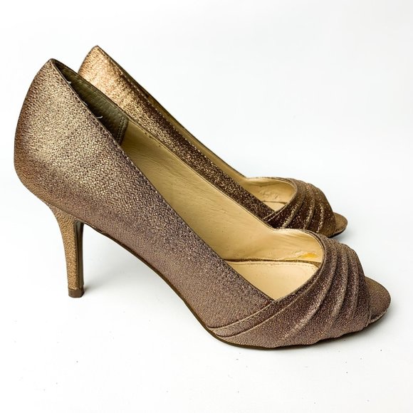 Nina vesta bronze peep toe pump 6 - Picture 1 of 7